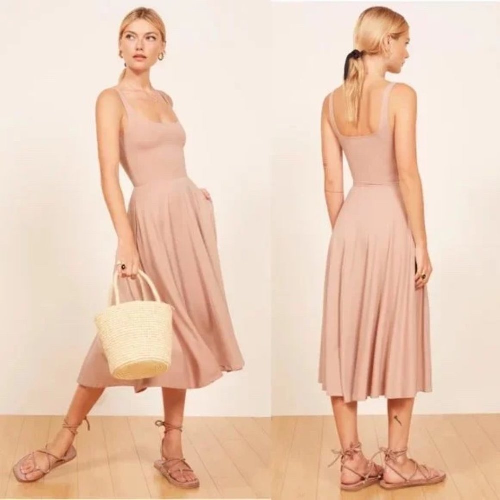 Reformation Rou Dress in Peach sz. M